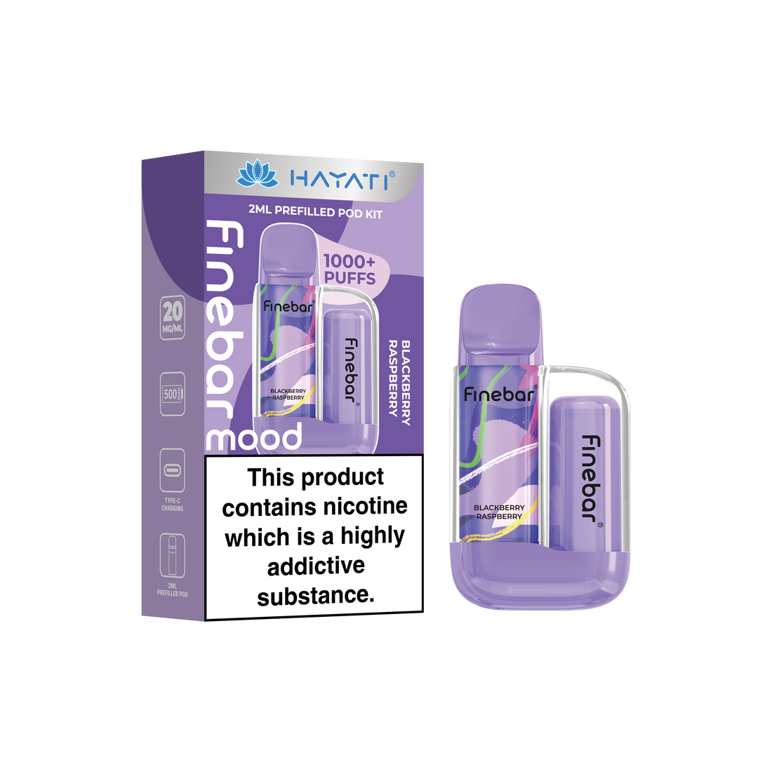 Hayati® Finebar Mood 2ml Prefilled Pod System (20mg)