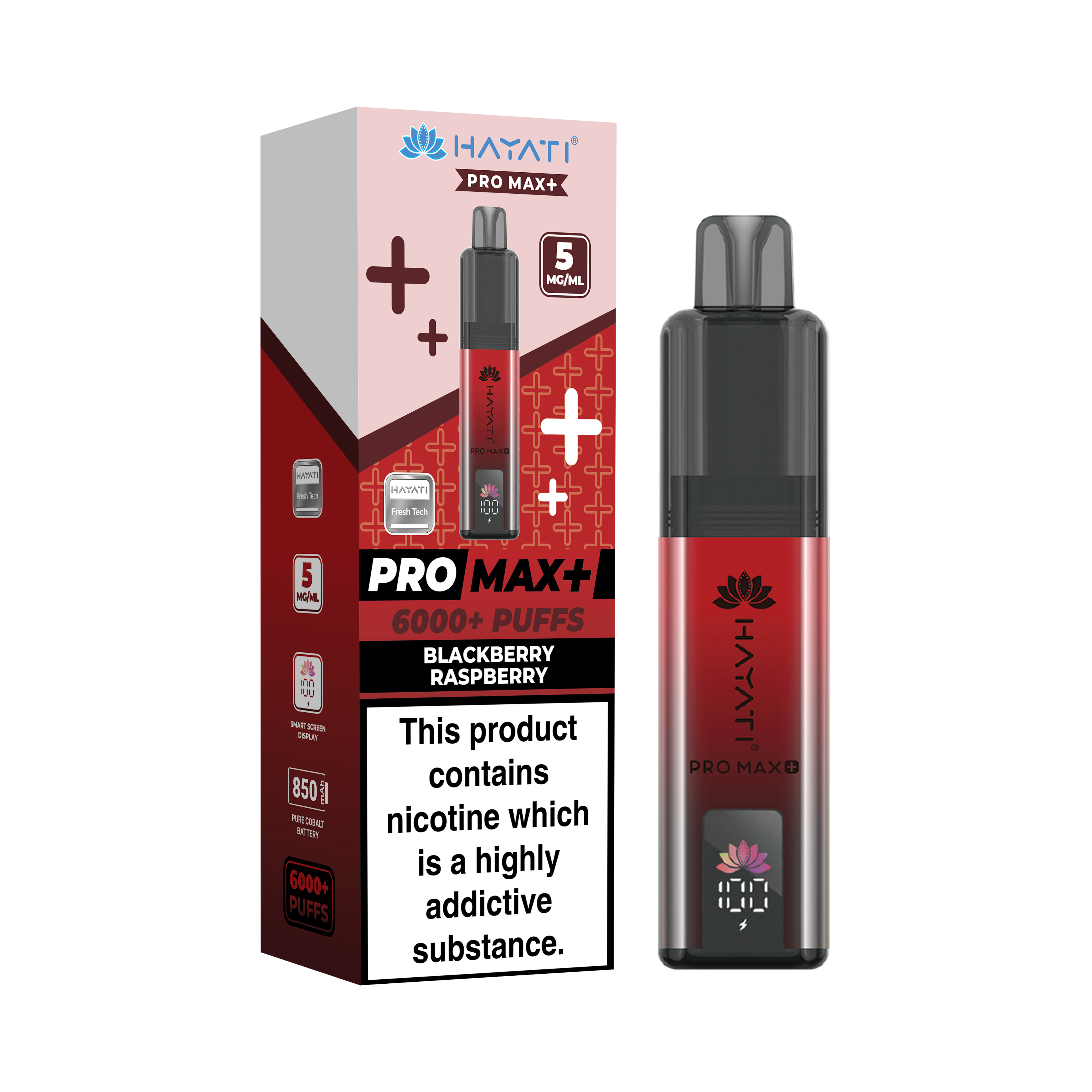 Hayati® Pro Max+ 6000+ Vape Kit (5mg)