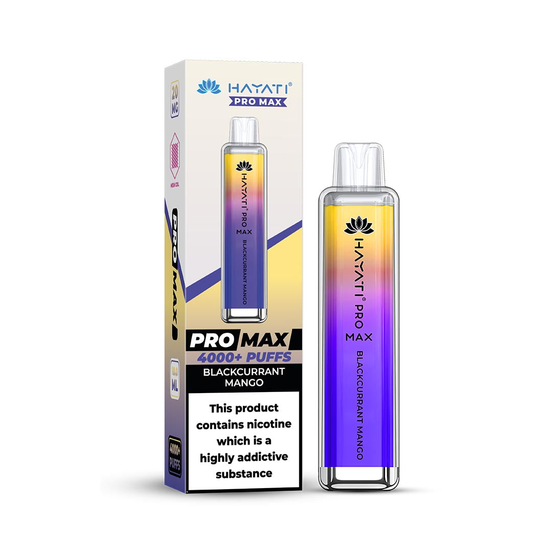 Hayati® Pro Max Disposable 4000+ Vape Kit Puffs (50mg)