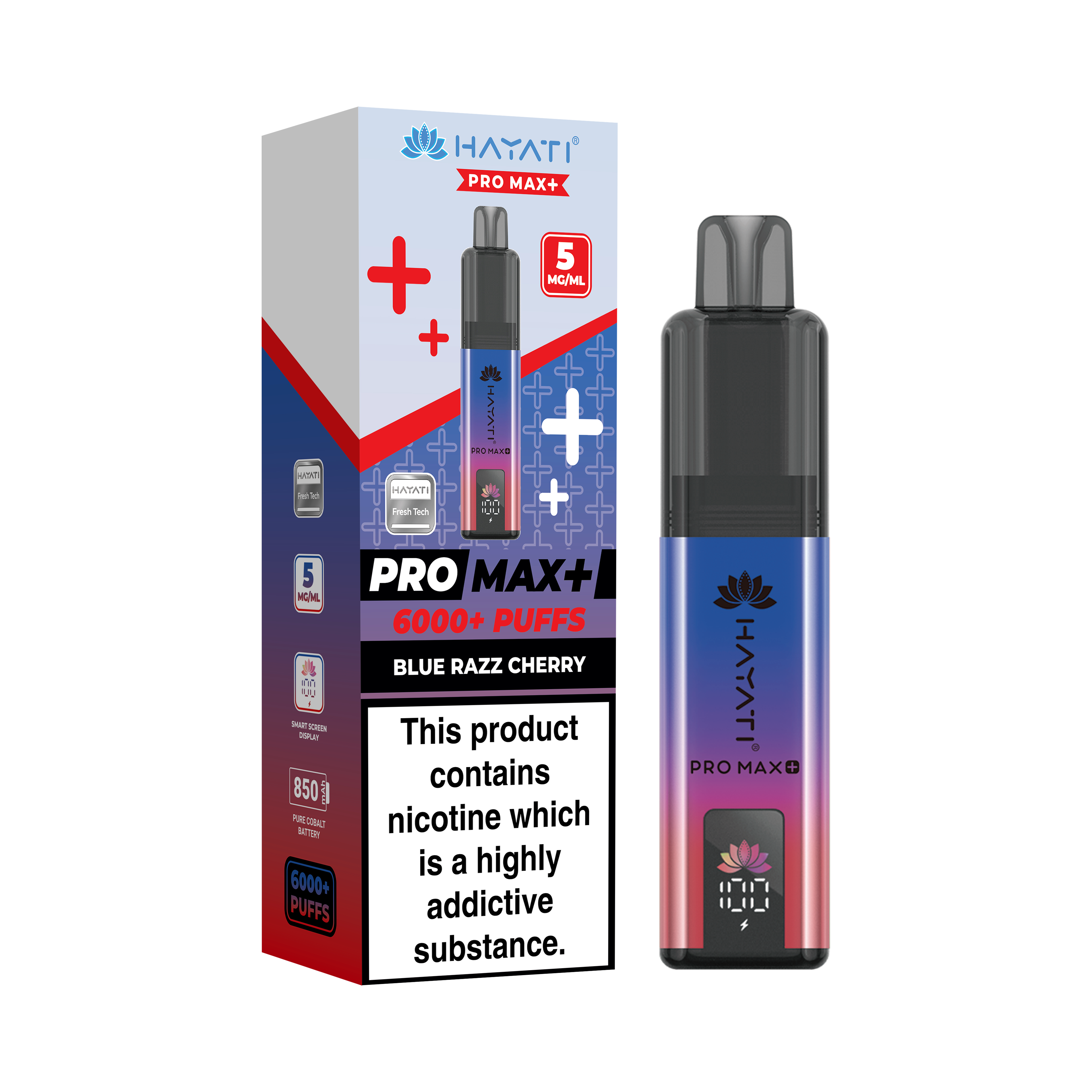 Hayati® Pro Max+ 6000+ Vape Kit (5mg)