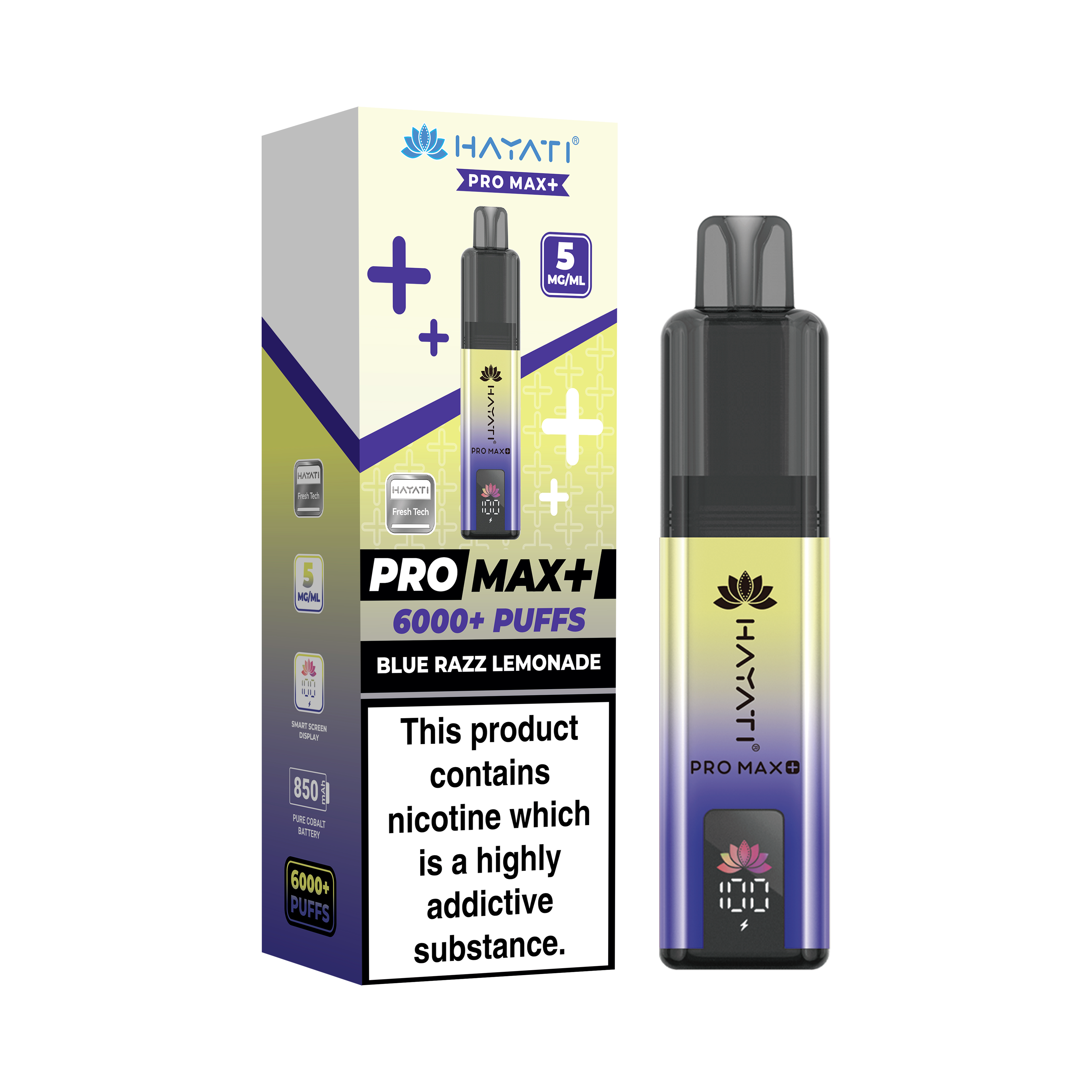 Hayati® Pro Max+ 6000+ Vape Kit (5mg)