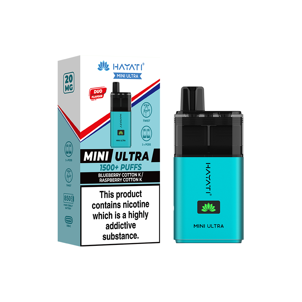 Hayati® Mini Ultra 1500+ Vape Kit (20mg)