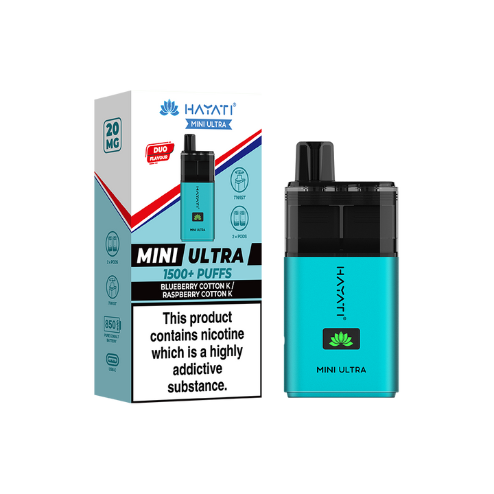 Hayati® Mini Ultra 1500+ Vape Kit (20mg)