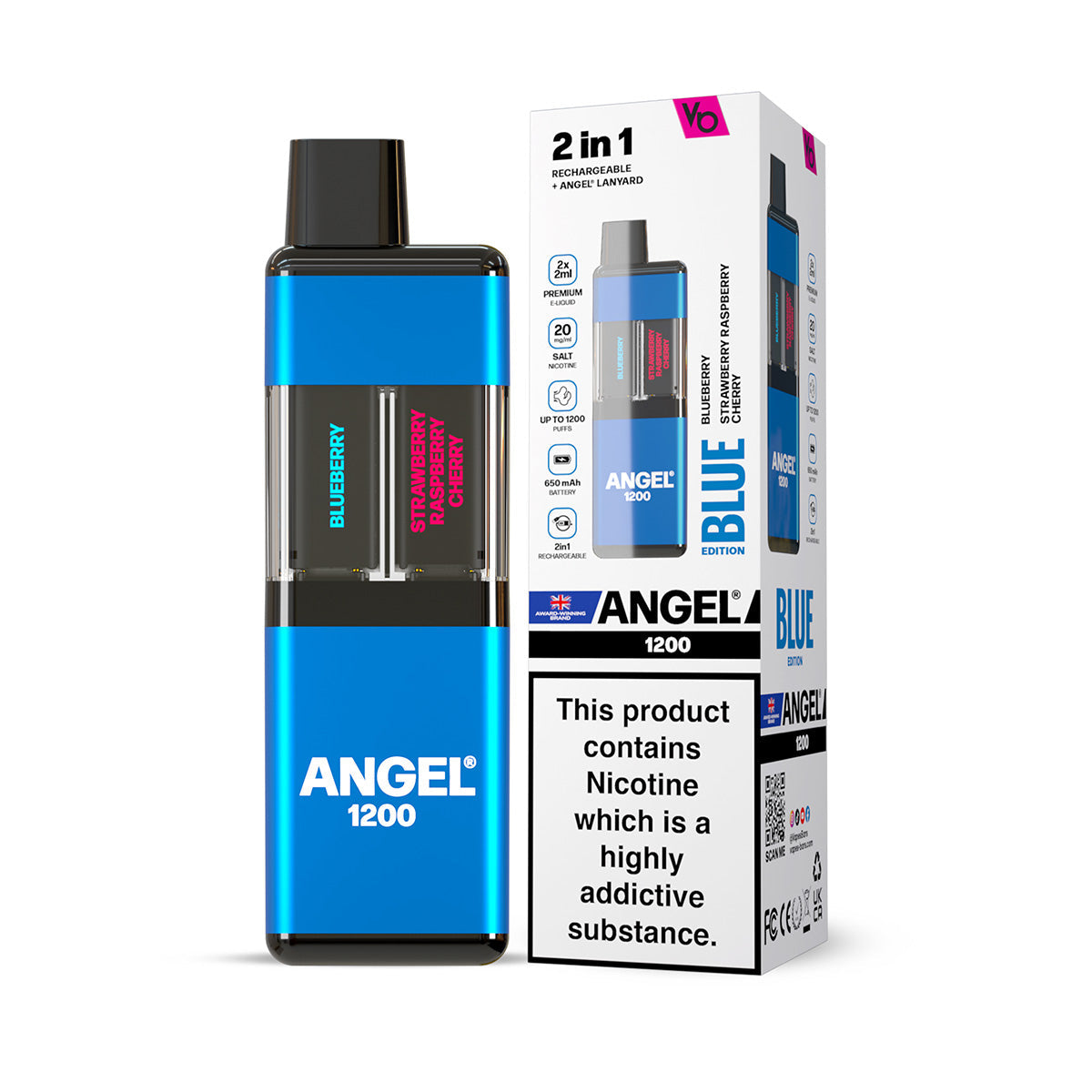 Angel 1200 2in1 Prefilled Pod Kit Reusable Compliant Post June 1st
