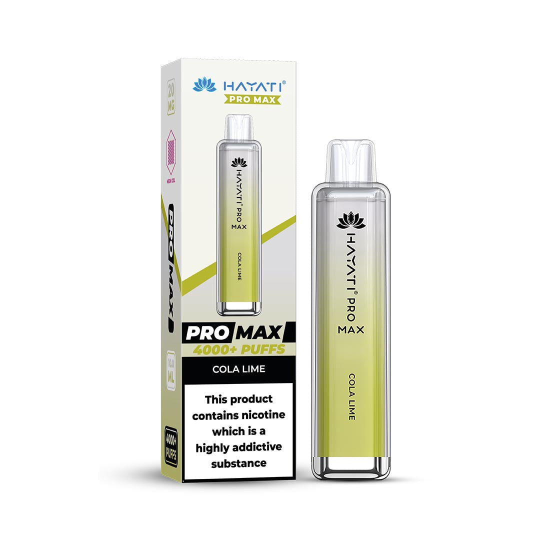 Hayati® Pro Max Disposable 4000+ Vape Kit Puffs (50mg)