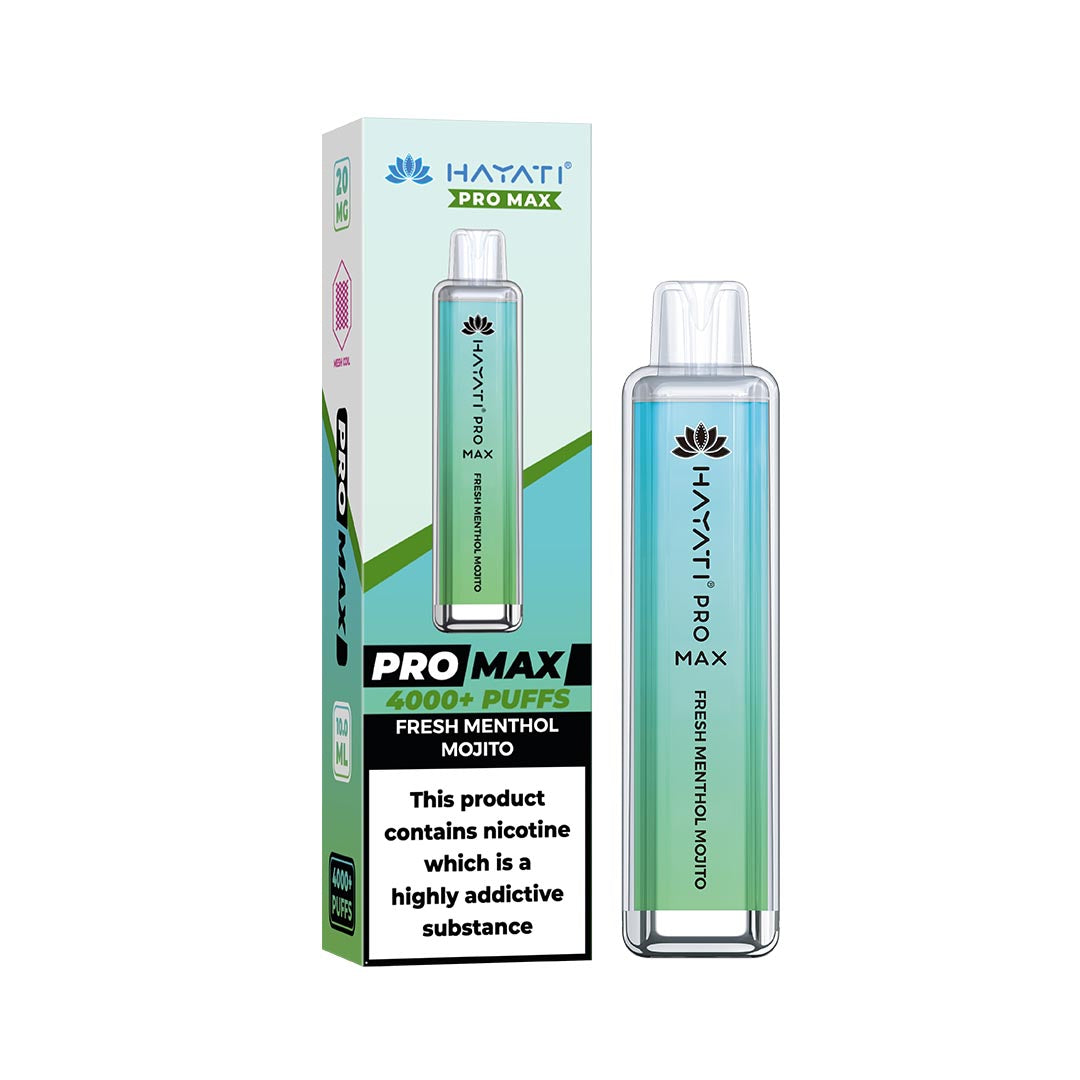 Hayati® Pro Max Disposable 4000+ Vape Kit Puffs (50mg)
