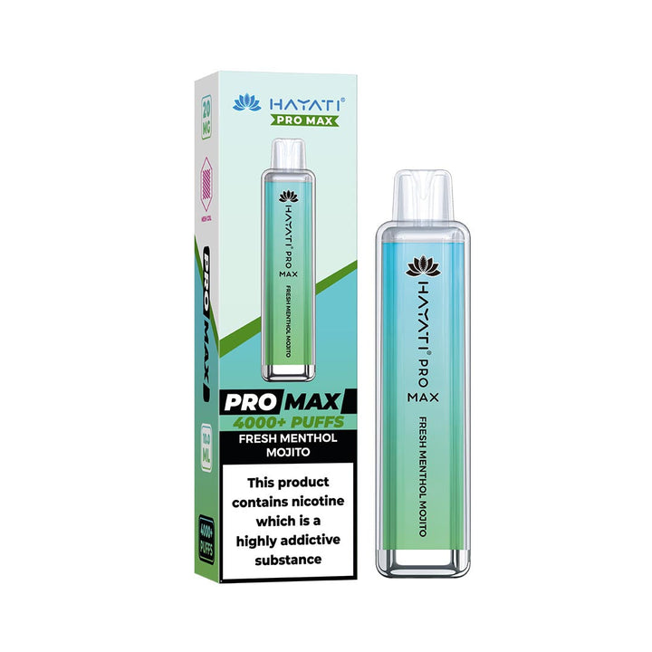 Hayati® Pro Max Disposable 4000+ Vape Kit Puffs (50mg)