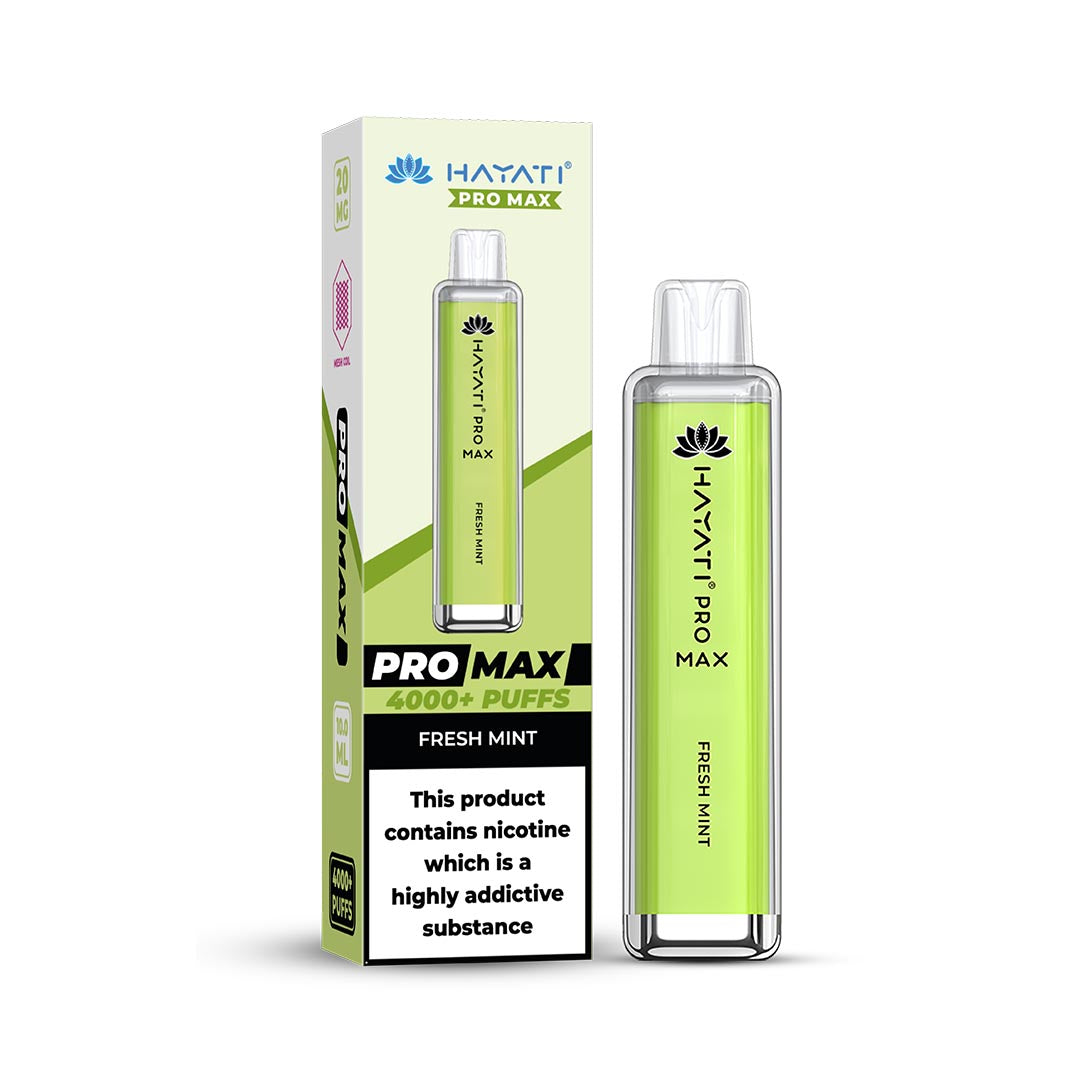 Hayati® Pro Max Disposable 4000+ Vape Kit Puffs (50mg)