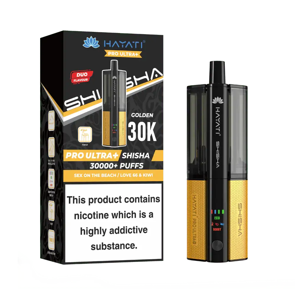 Hayati® Pro Ultra+ Shisha 30000+ Vape Kit (5mg)
