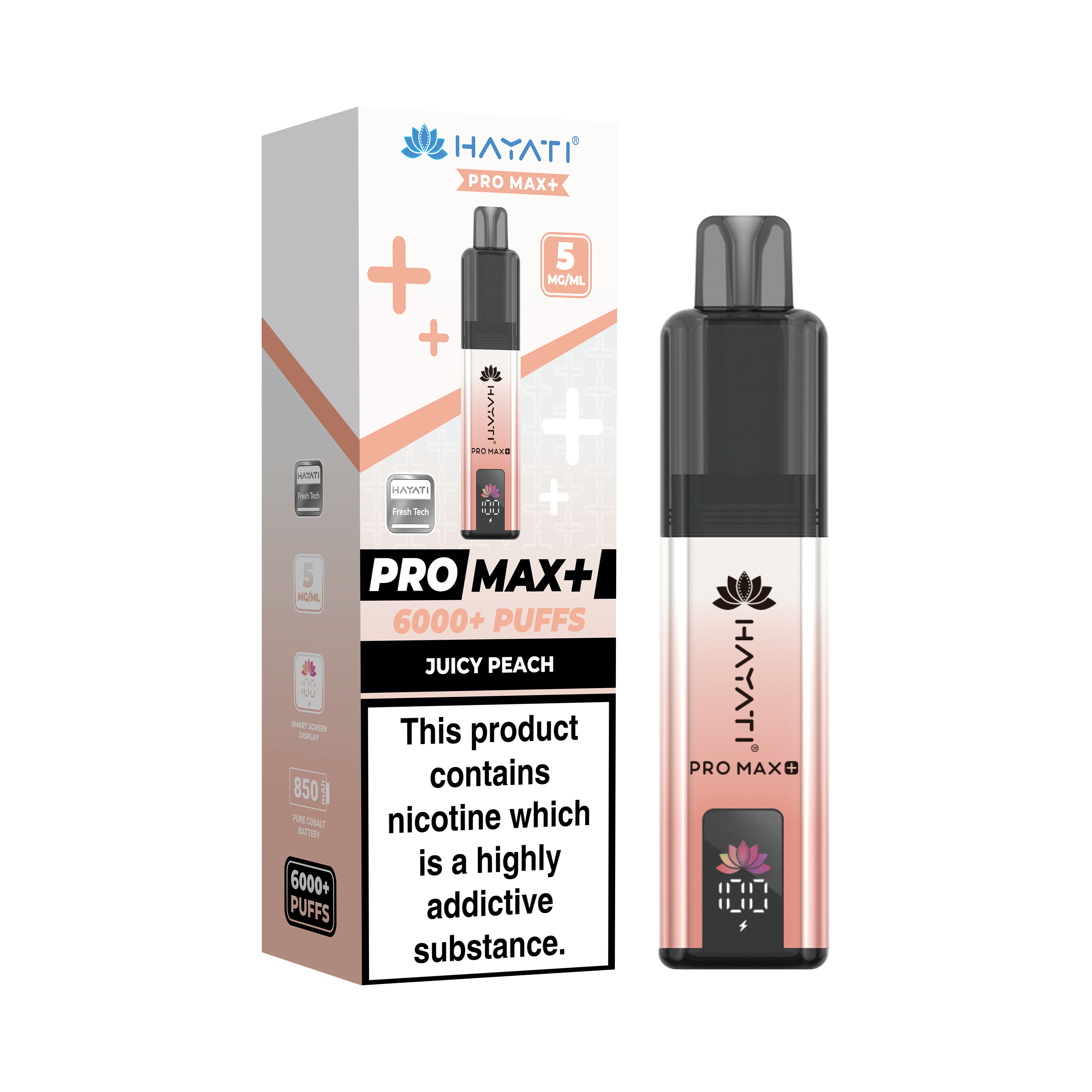 Hayati® Pro Max+ 6000+ Vape Kit (5mg)