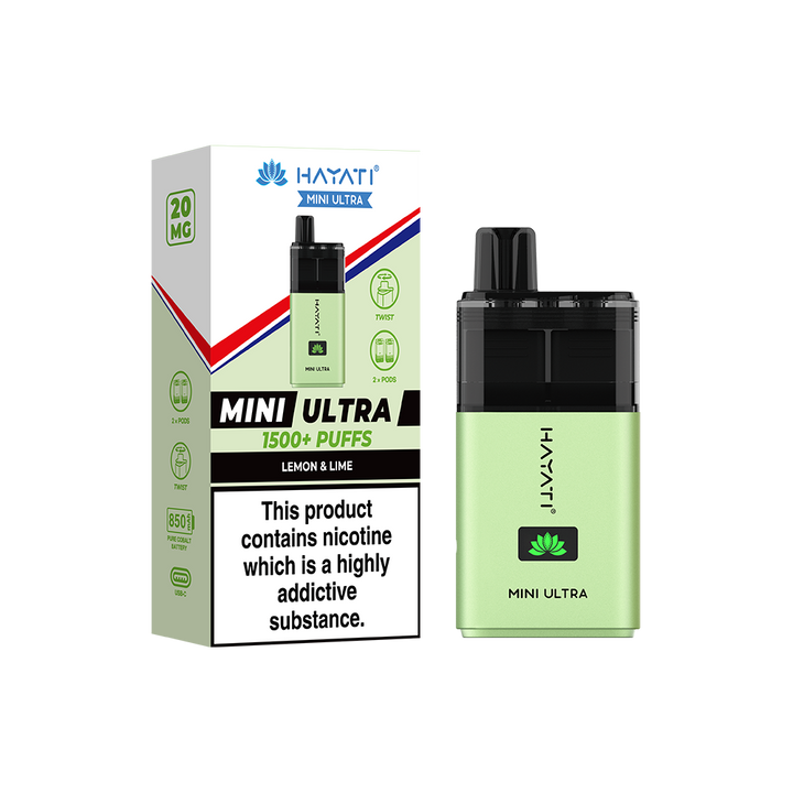 Hayati® Mini Ultra 1500+ Vape Kit (20mg)