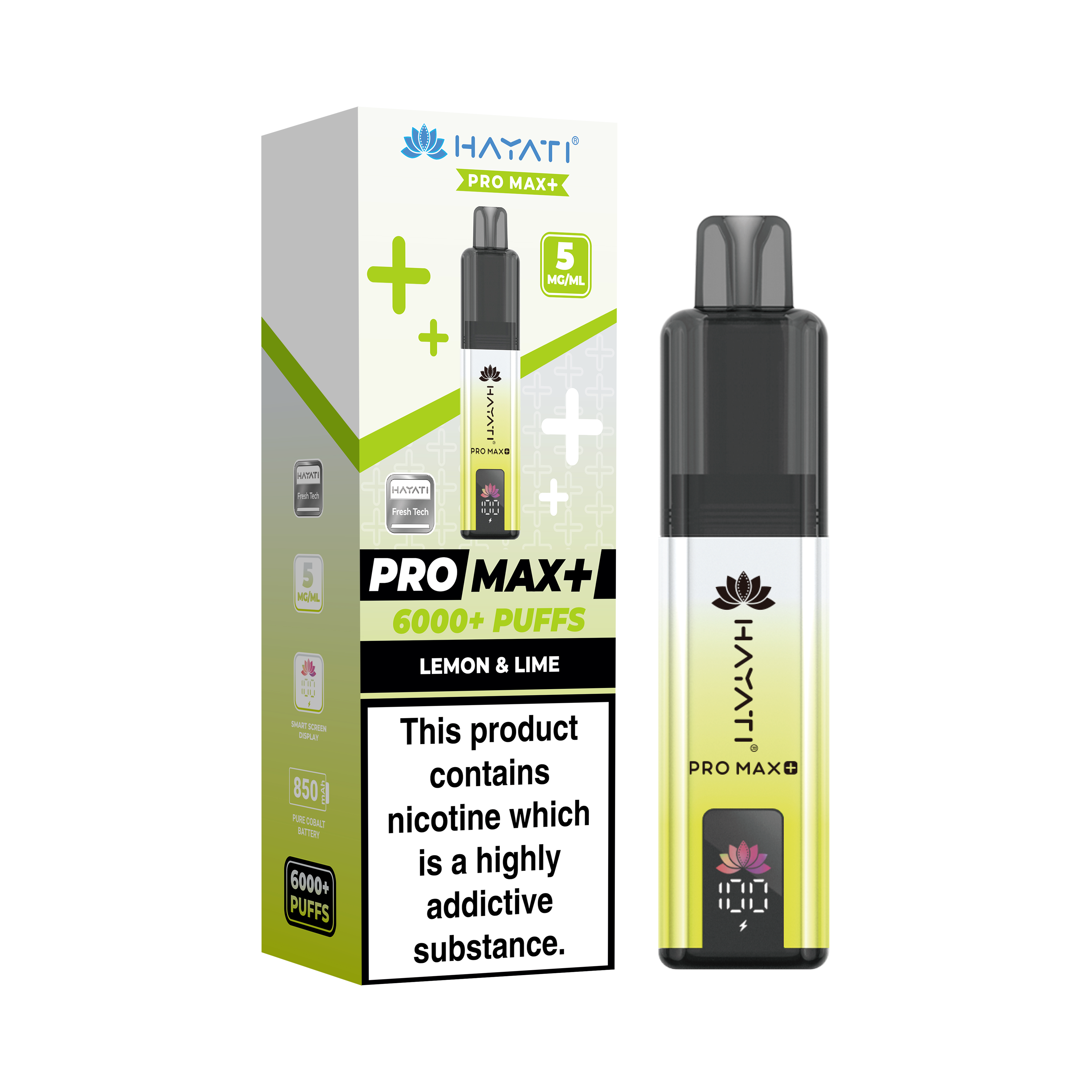 Hayati® Pro Max+ 6000+ Vape Kit (5mg)