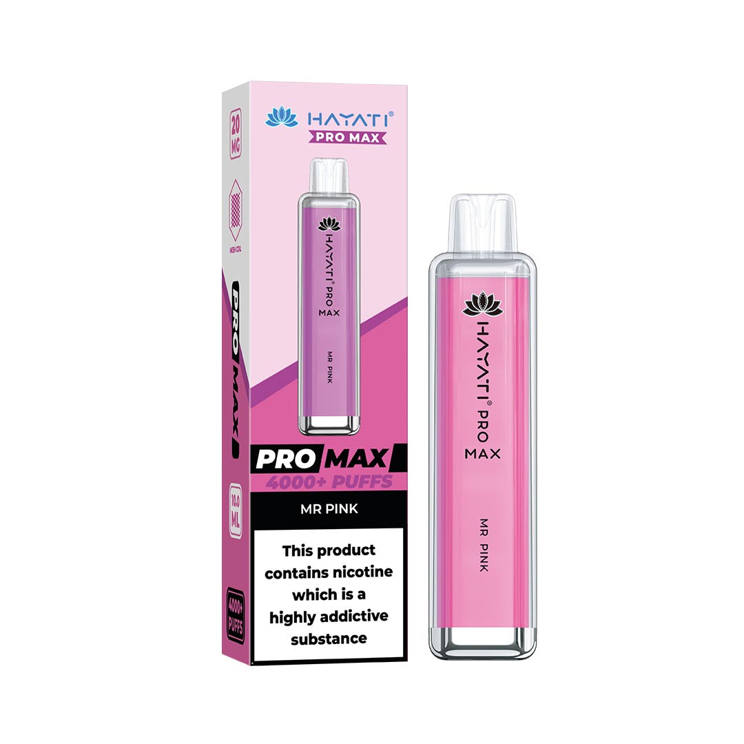 Hayati® Pro Max Disposable 4000+ Vape Kit Puffs (50mg)