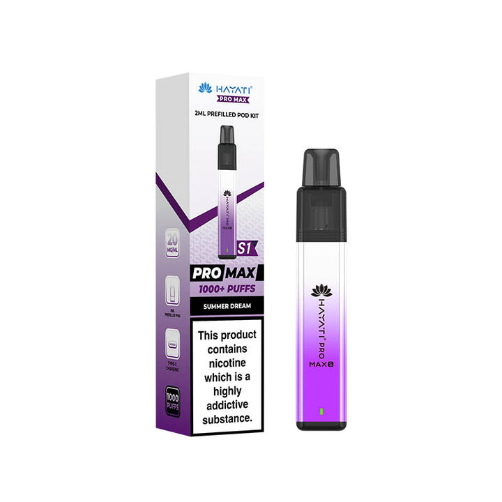 Hayati® Pro Max S1 1000+ Vape Kit (20mg)