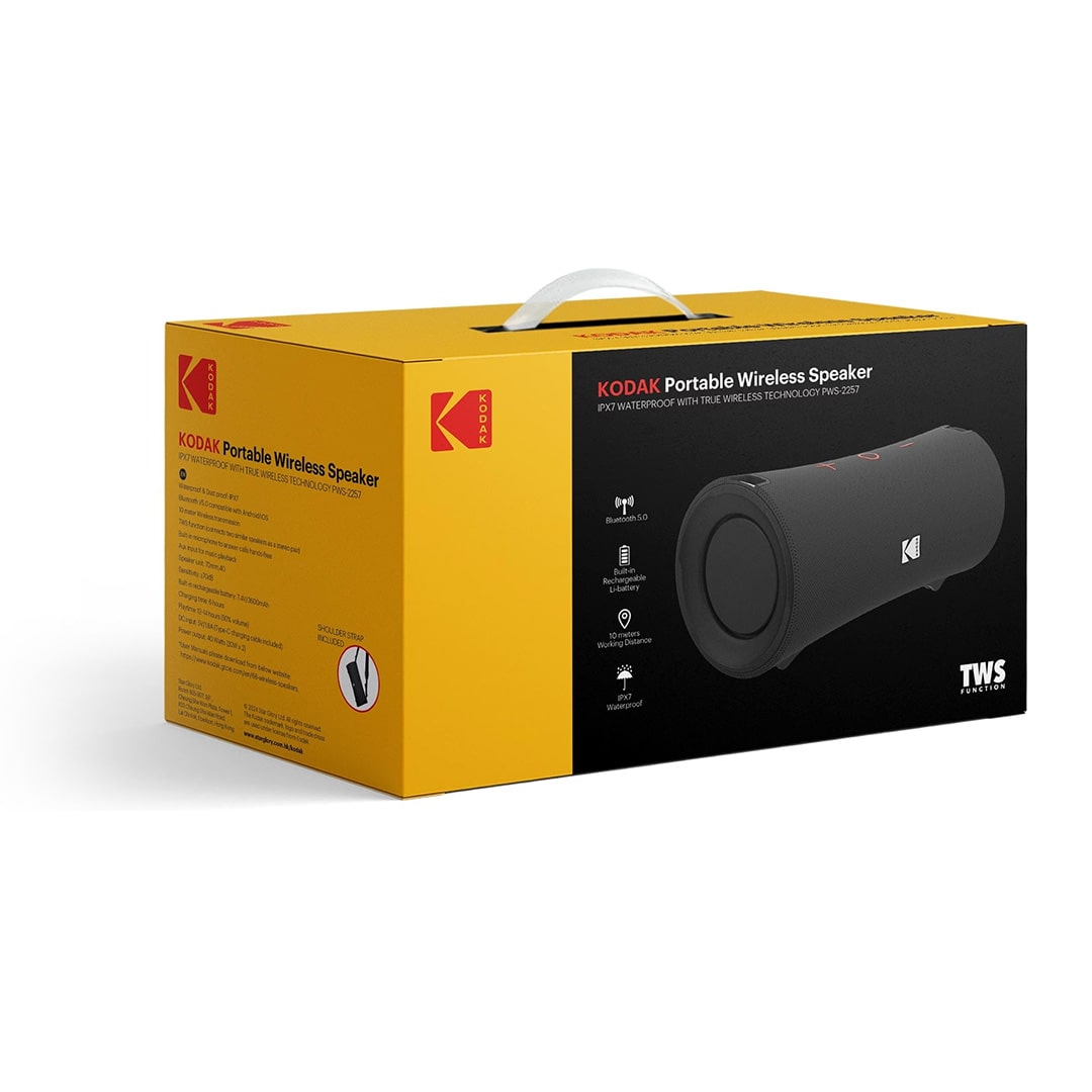 IPX7 Portable Wireless Speaker Black - PWS-2257