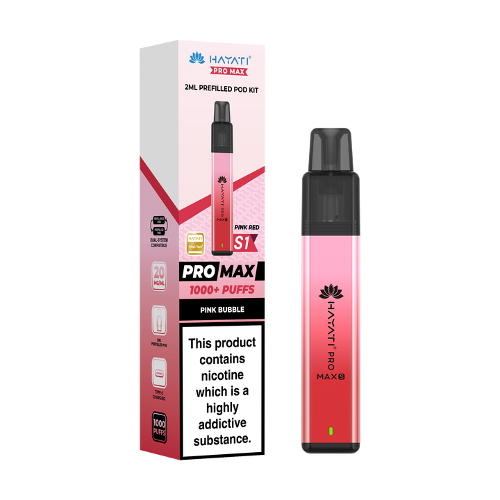 Hayati® Pro Max S1 1000+ Vape Kit (20mg)