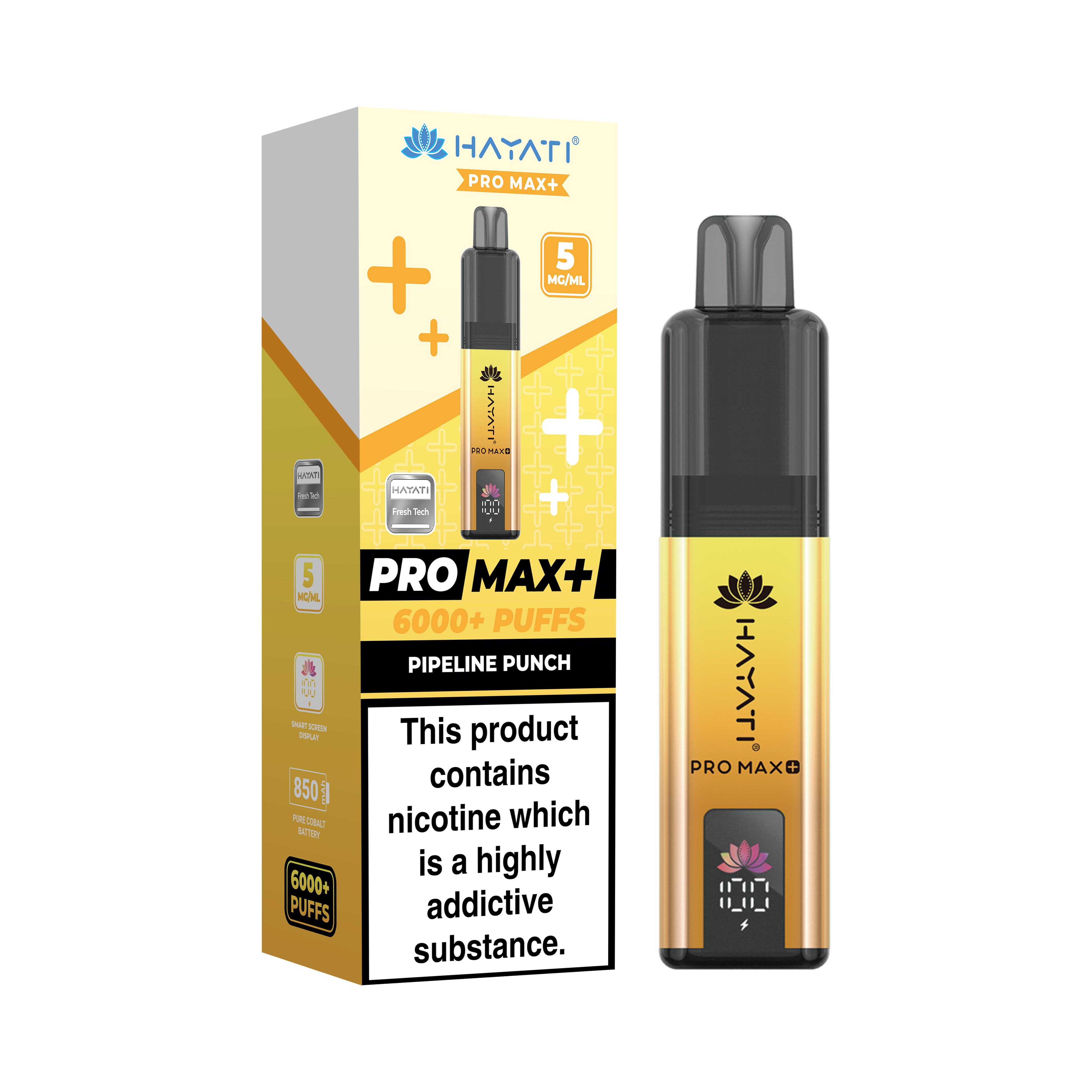 Hayati® Pro Max+ 6000+ Vape Kit (5mg)