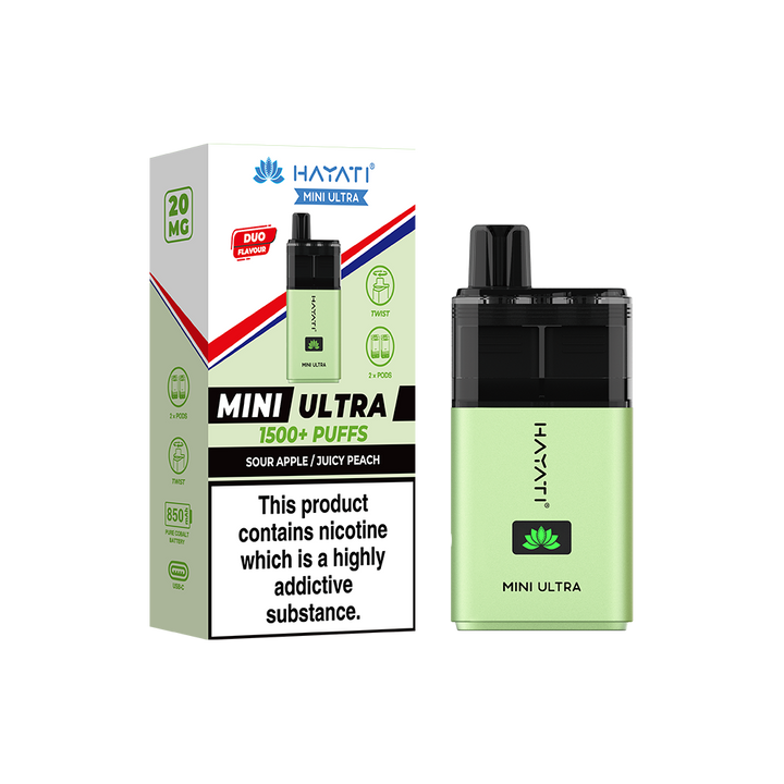 Hayati® Mini Ultra 1500+ Vape Kit (20mg)