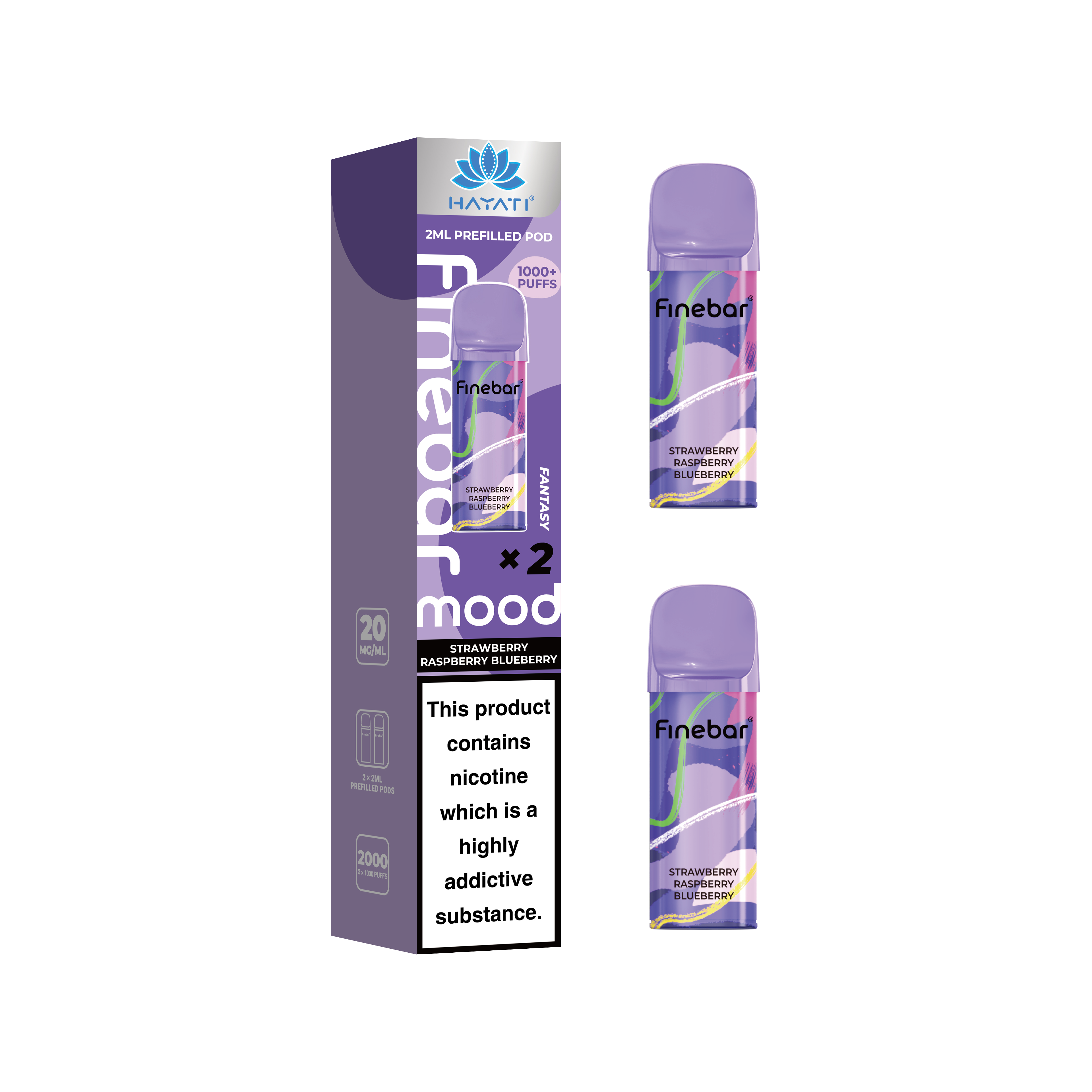 Hayati® Finebar Mood 2ml Prefilled Pod (20mg)