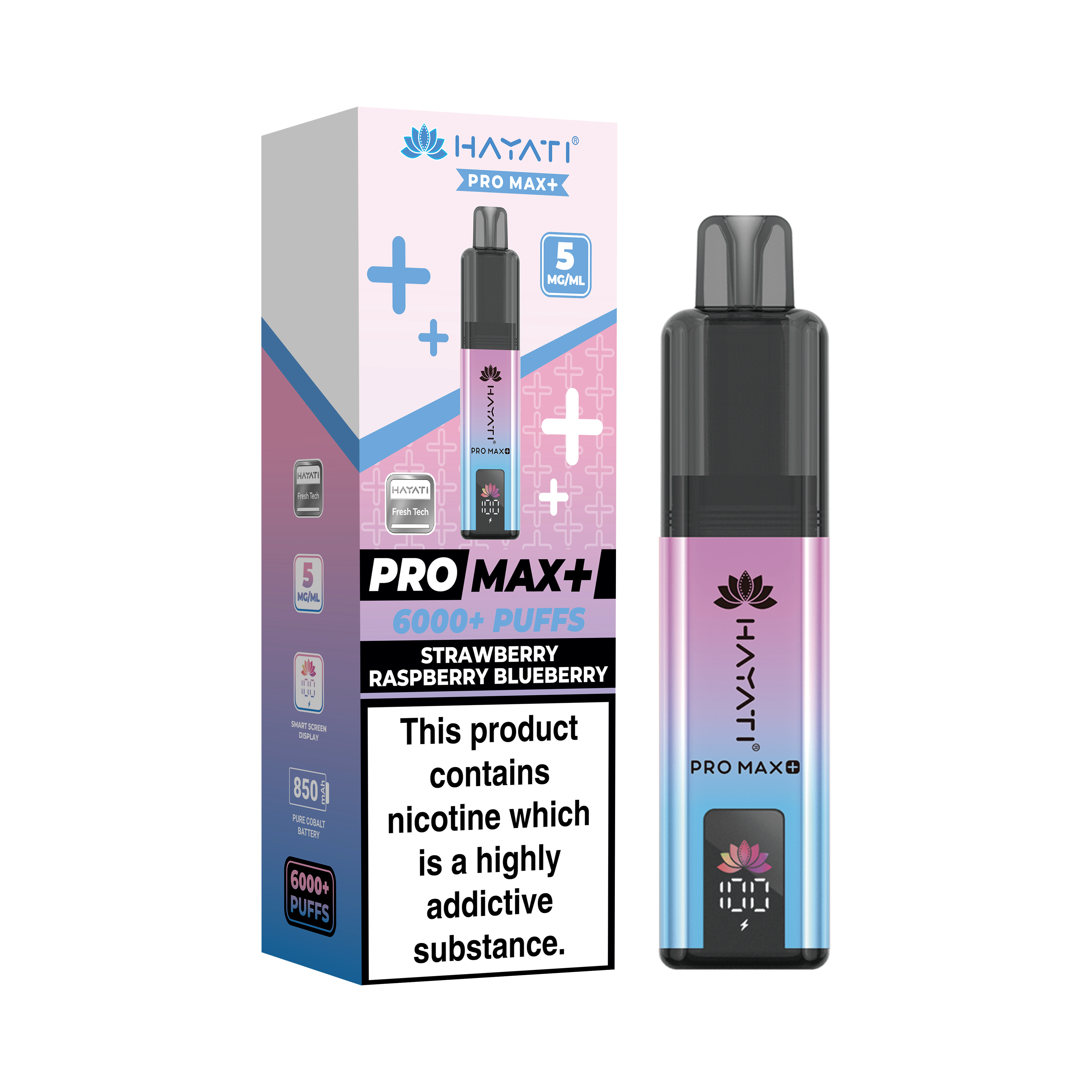 Hayati® Pro Max+ 6000+ Vape Kit (5mg)