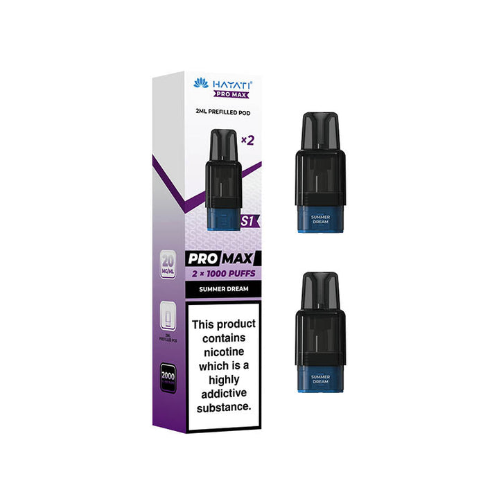 Hayati® Pro Max S1 1000+ Prefilled Pods (20mg)