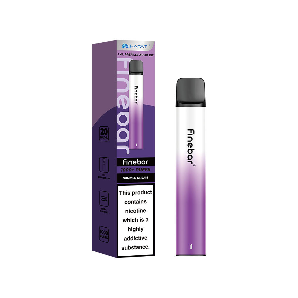 Hayati® Finebar 1000+ Vape Kit (20mg)