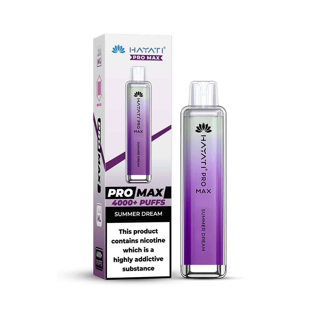 Hayati® Pro Max Disposable 4000+ Vape Kit Puffs (50mg)
