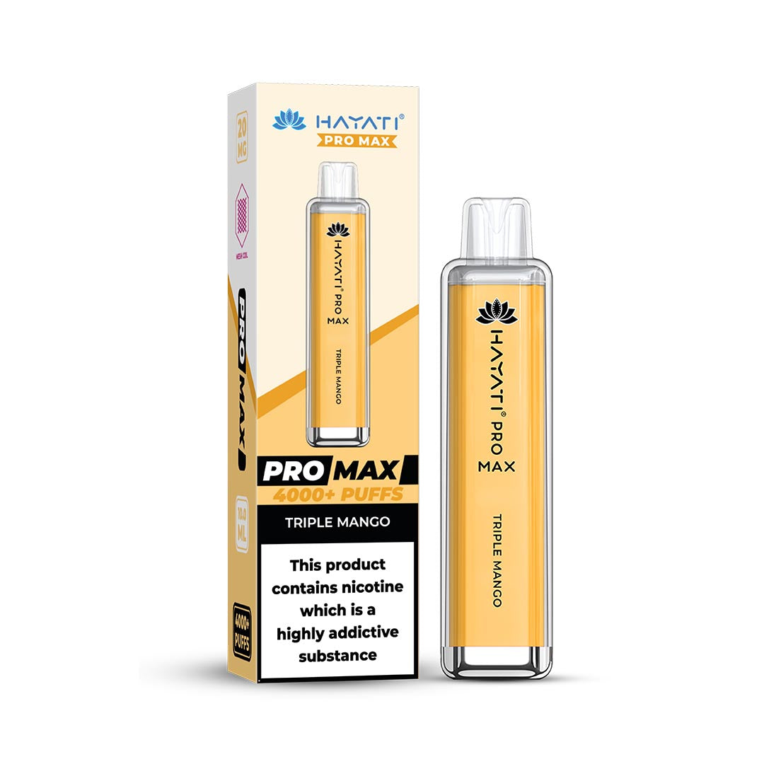 Hayati® Pro Max Disposable 4000+ Vape Kit Puffs (50mg)