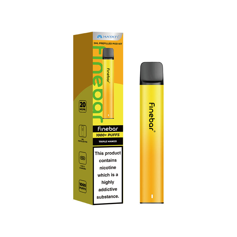 Hayati® Finebar 1000+ Vape Kit (20mg)