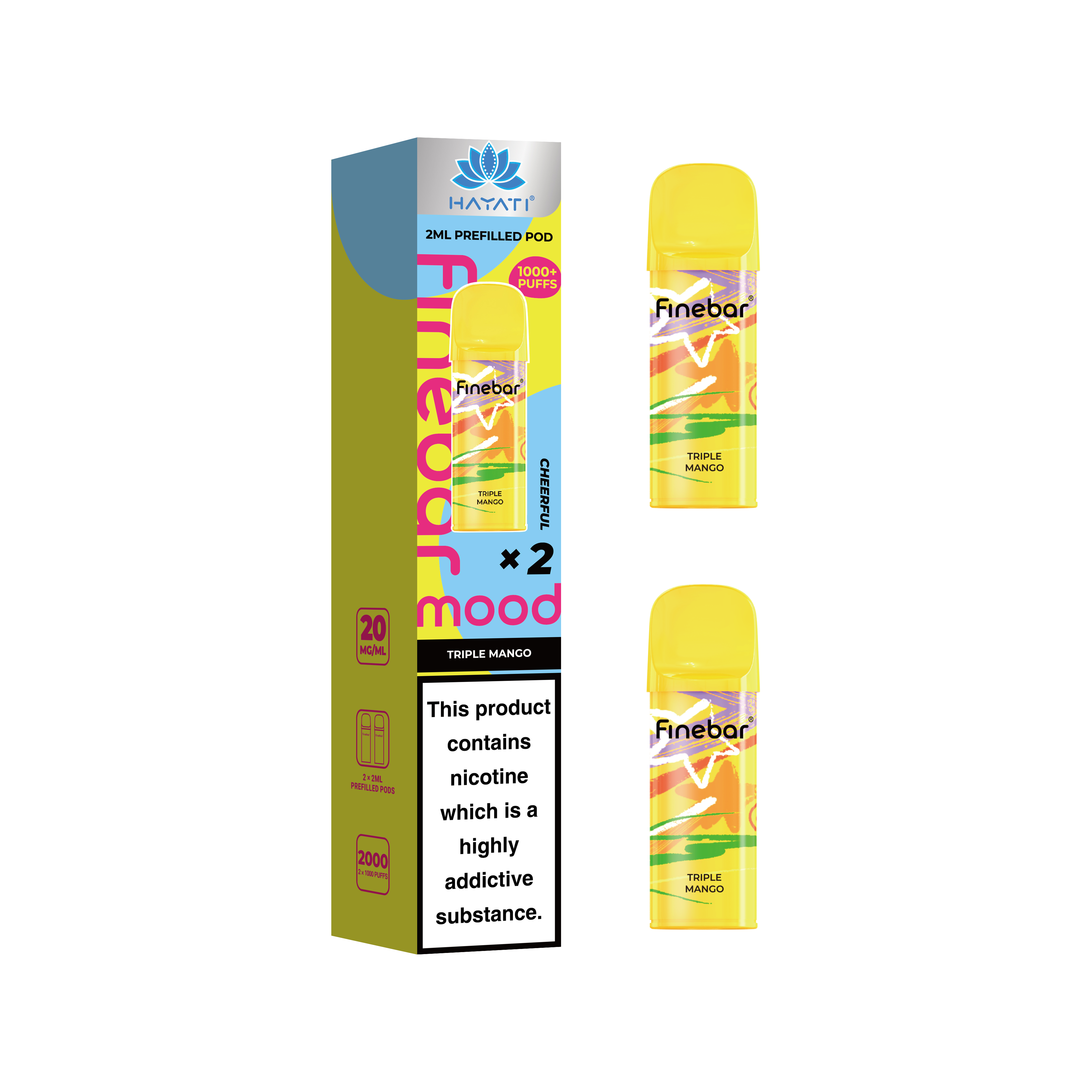 Hayati® Finebar Mood 2ml Prefilled Pod (20mg)
