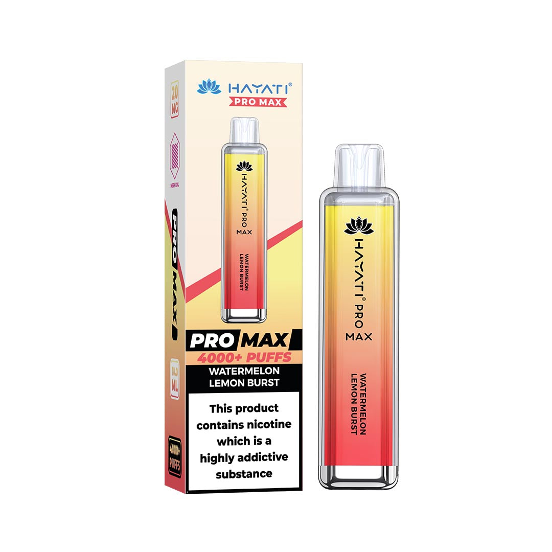 Hayati® Pro Max Disposable 4000+ Vape Kit Puffs (50mg)