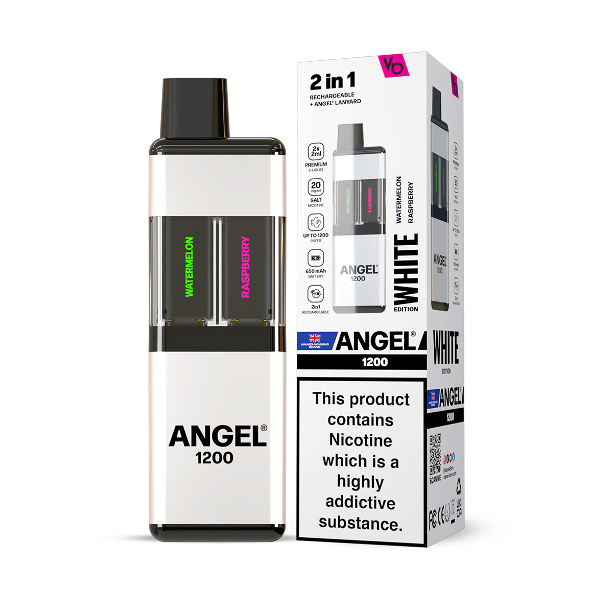 Angel 1200 2in1 Prefilled Pod Kit Reusable Compliant Post June 1st